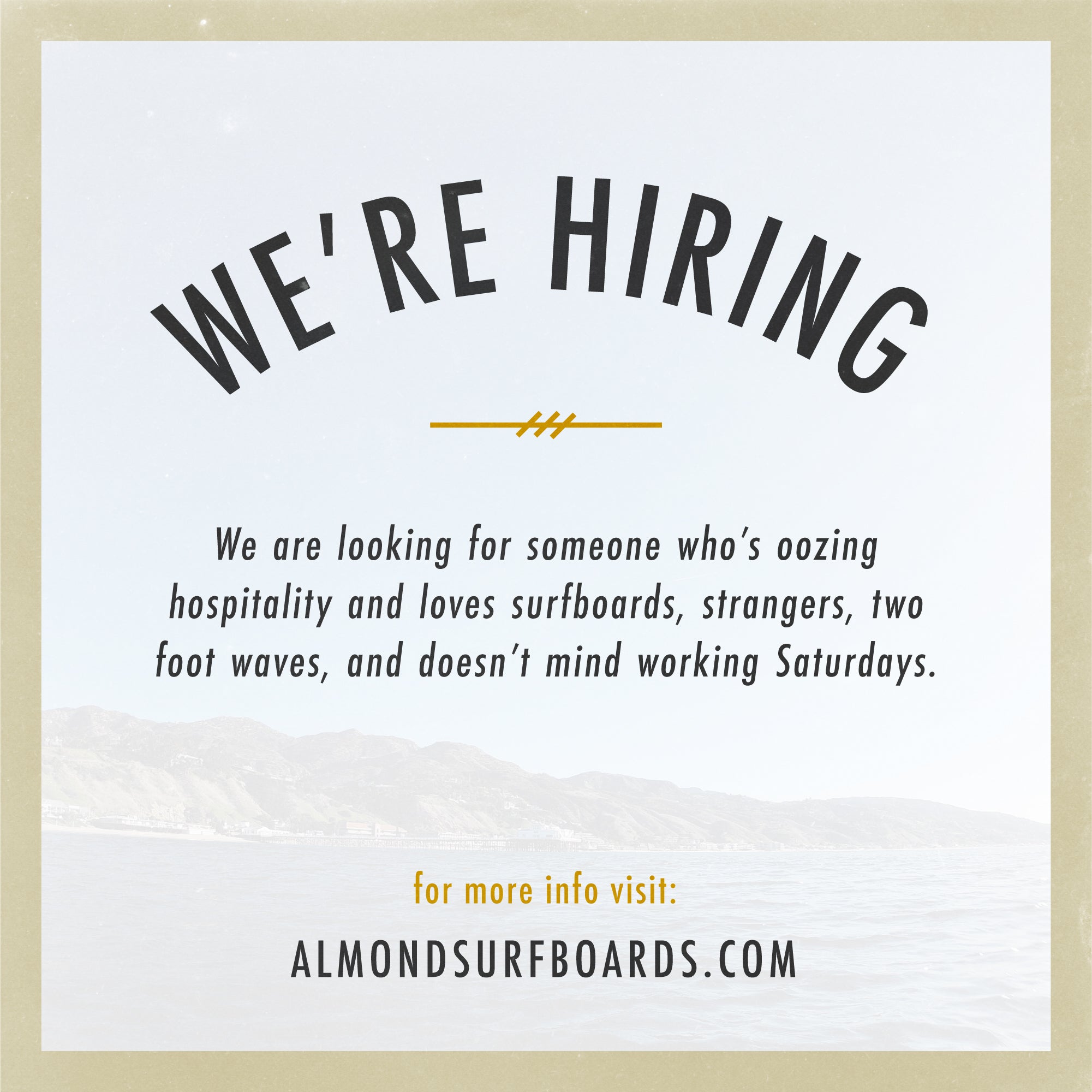 We're Hiring!