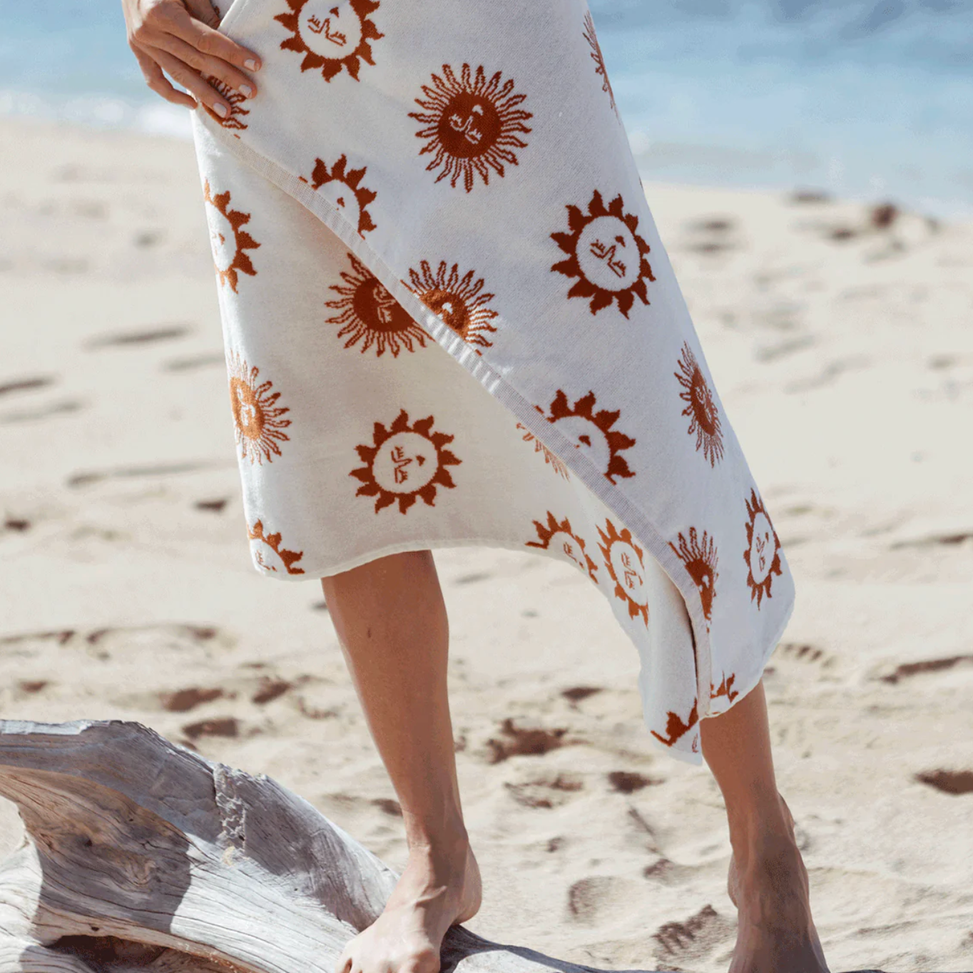 Sunburn Premium Woven Towel | Cream