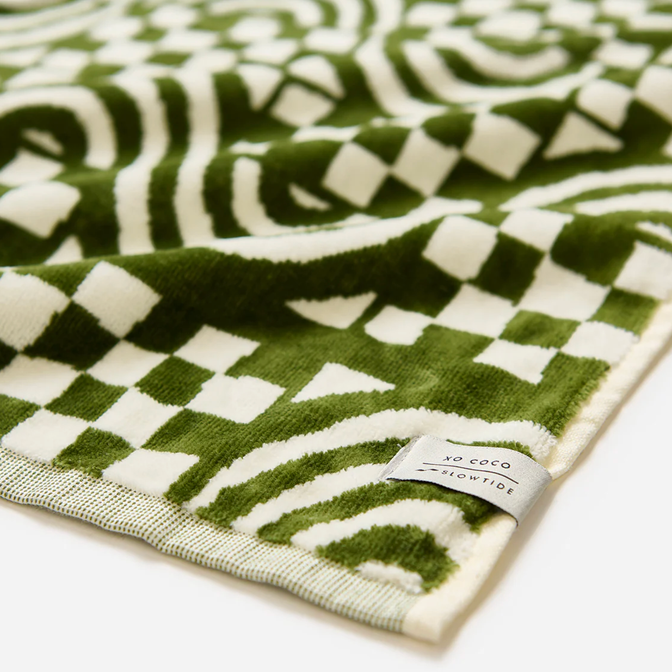 Coco Rainbow Premium Woven Towel | Olive