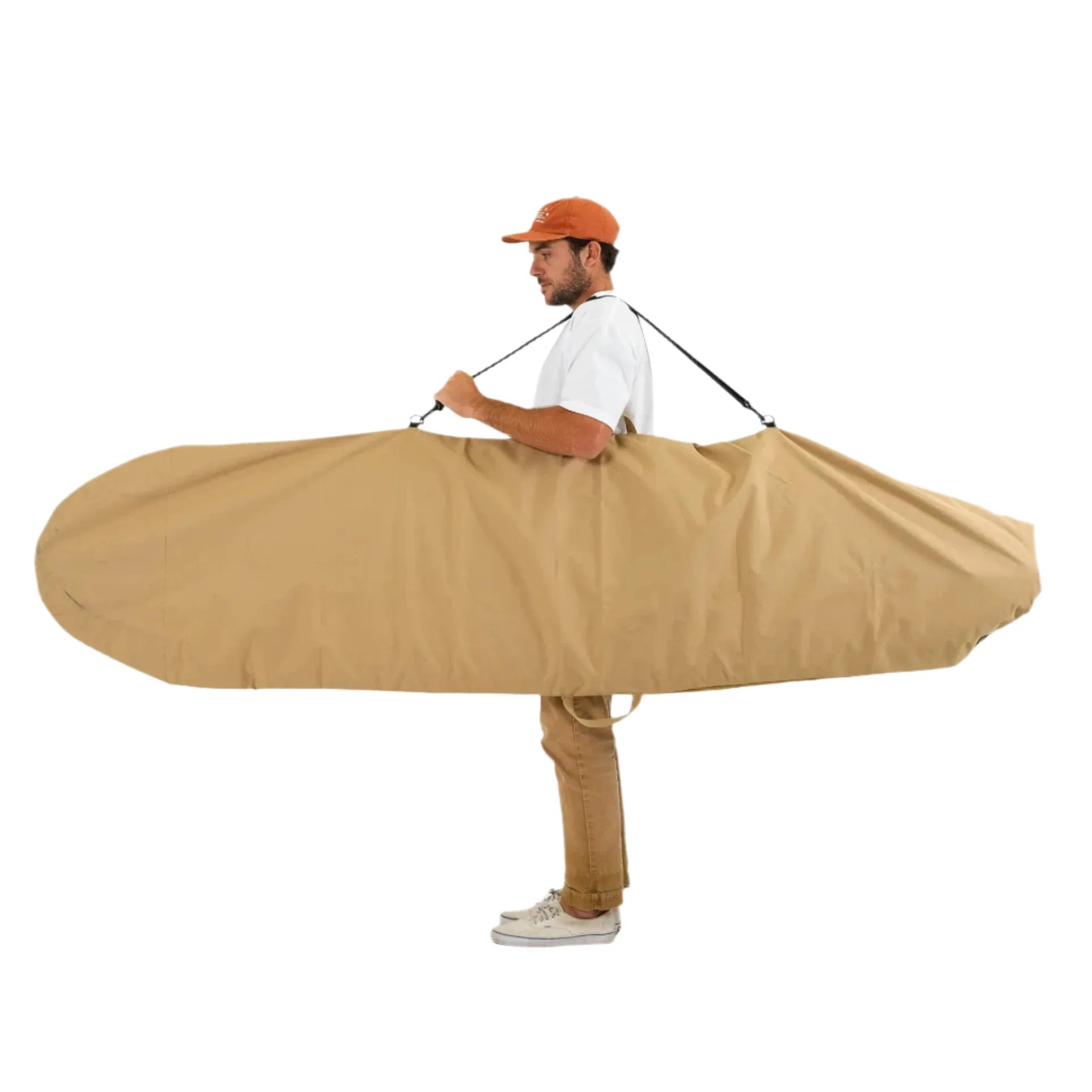 FARO Adjustable Canvas Surfboard Bag (tan color)